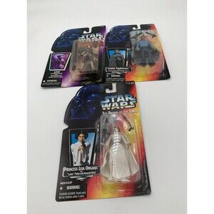 vintage star wars figures lot of 3,princess leia, lando calrissian,leia